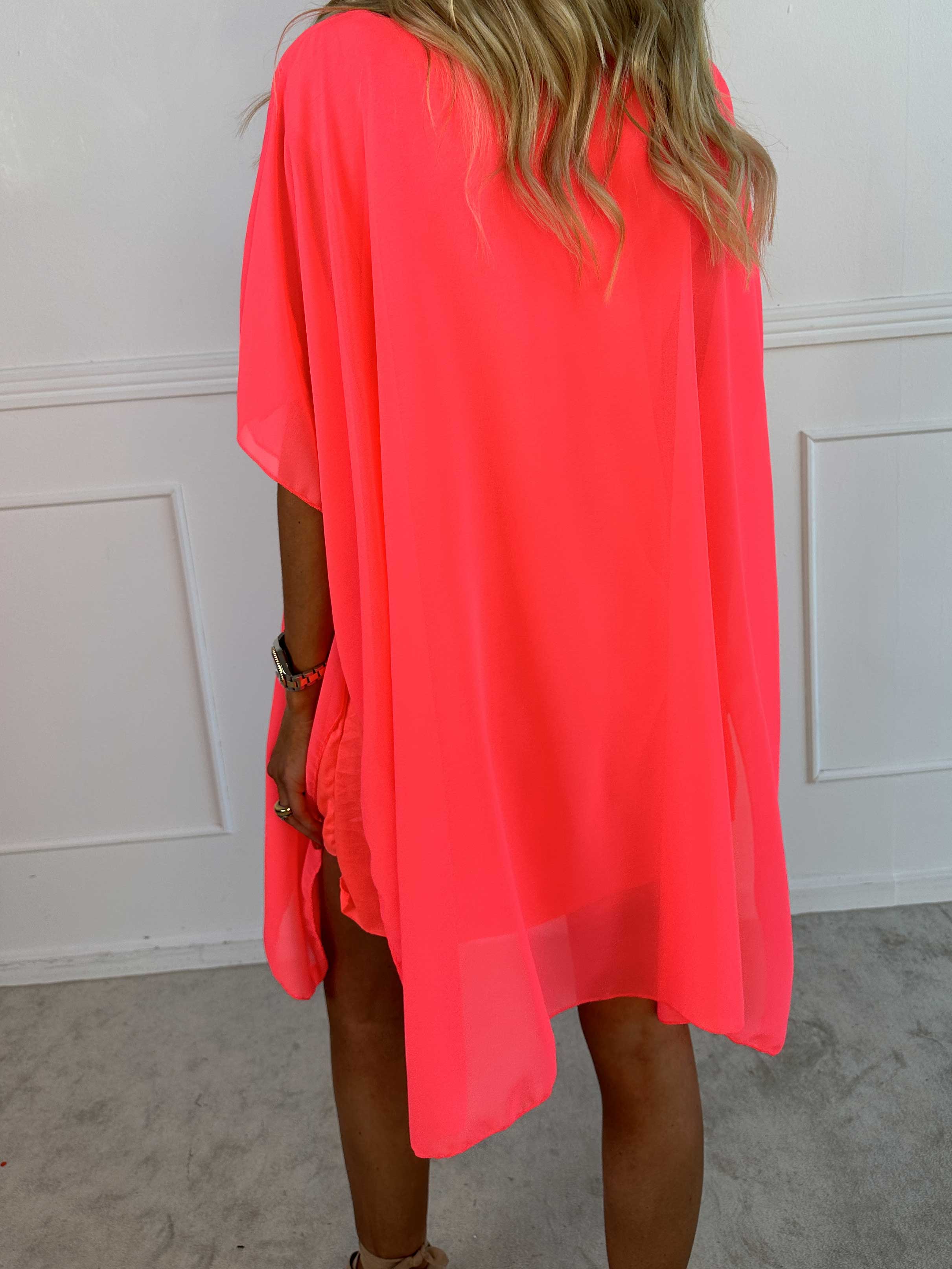 Mirabella Plain - Tunikakjole med chiffonlag og underkjole i viskose